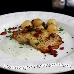 Harcsaszelet sült karalábéval és ...