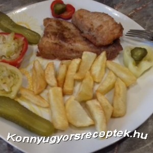 Ropogós afrikai harca sült burgonyával házi ...